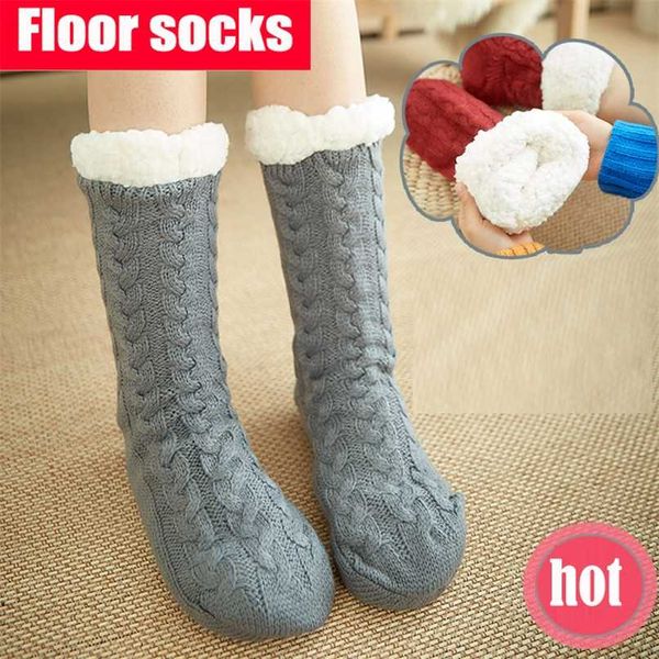 

socks women autumn winter room home sleep christmas snow slippers warm terry thick carpet woolen socks chaussettes japan sweets 211221, Black;white