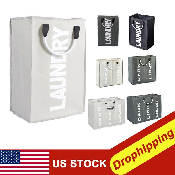 

three sizes foldable large laundry basket hamper sorter oxford cloth dirty clothes bag with aluminum handle q1203