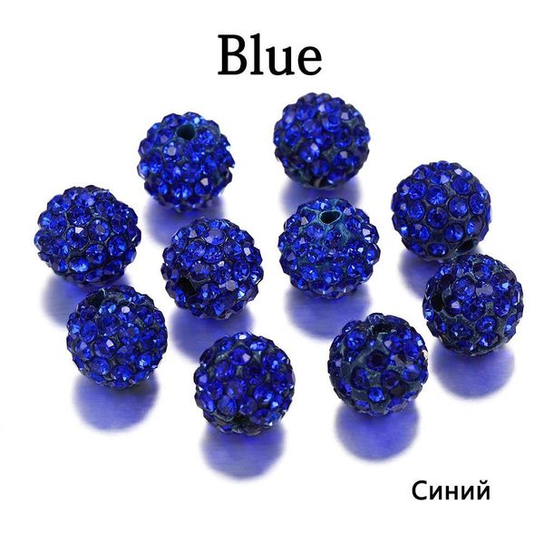 

10pcs lot 10mm clay micro pave rhinestone crystal spacer beads for diy bracelet earrings jewelry making supplies strass ball h bbywbl, Silver