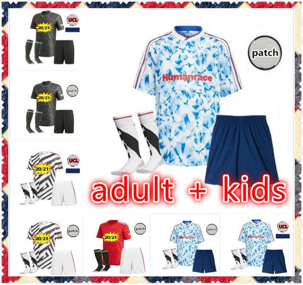 

20 21 манчестер бруно фернандес pogba soccer jersey 2021 lingard rashford футбольные рубашки united unifics man + kids kit thereys, Black
