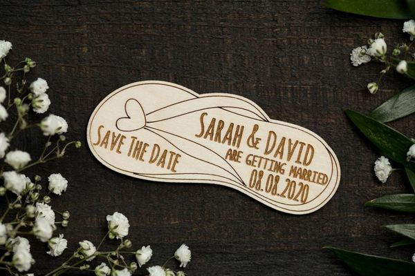 

flip flop save the date magnet, wood wedding magnet, hawaii wedding save the date beach date, personalized hawa