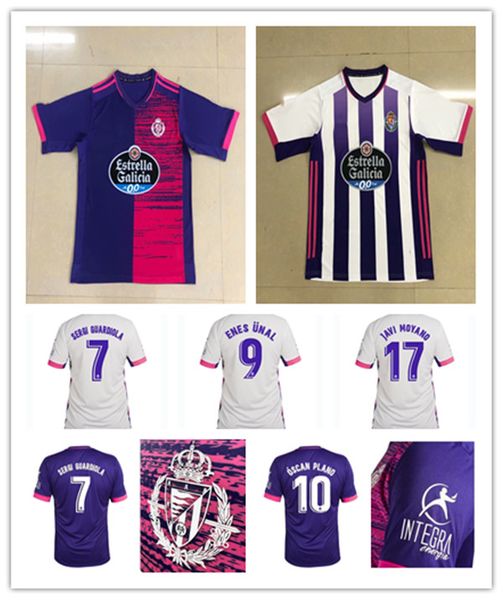 

mens 2020 2021 real valladolid soccer jersey 20 21 fede s. r. alcaraz oo sergi guardiola óscar plano camisetas de fútbol football shirts, Black;yellow