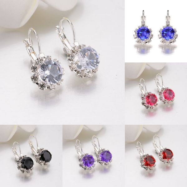 

factory2ag9earrings crystal jewelry korean stud fashion round, Silver