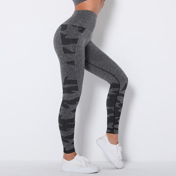 

yoga outfits sports leggings for women camouflage fitness pants high waist tights gym tummy control running workout push up1, White;red