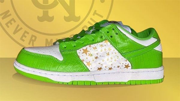 

2020sup released sb authentic dunk stars brown blue metallic gold green black dunk men outdoor shoes low skateboard sneakers with box