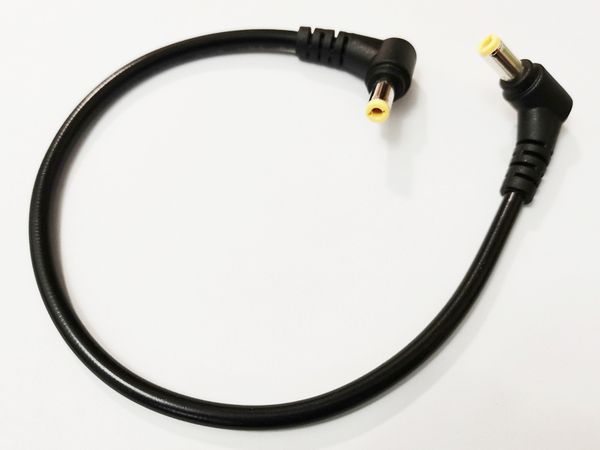 

dc cables, 18awg dual 90 degree angled dc 5.5*2.5mm(compatible dc-5.5x2.1mm) power plug connector cable about 30cm/dhl/200pcs