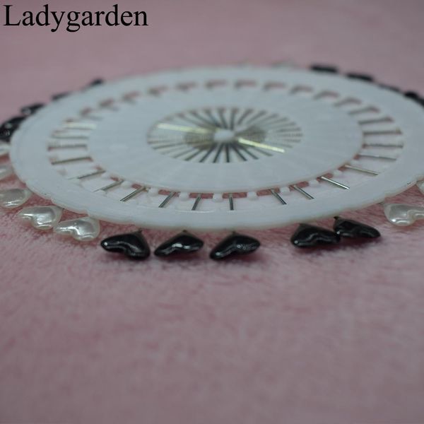 

30pcs set new heart round pearl headed pins quilting pins localization needle weddings corsage dressmaking sewing fixed needle bbyitv