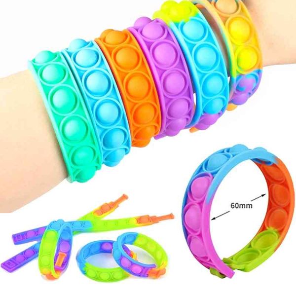

toys sensory bracelet push bubble simple dimple wristband decompression anti stress reliever fidget toy popite kids