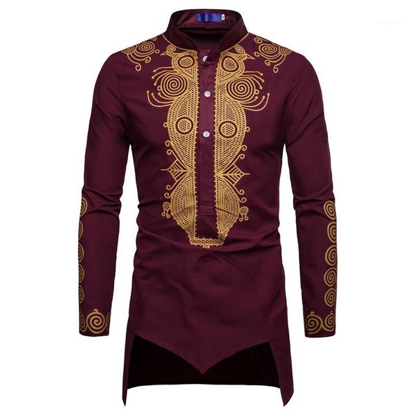 

shirt men's european shirt dongfeng men's gilded printed robe long sleeve men men long sleeve1, White;black