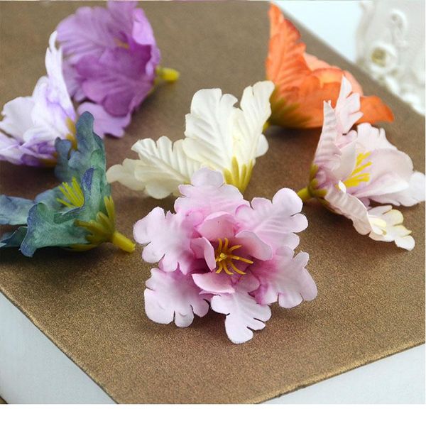 

10pcs/lot 6cm silk orchid artificial flower head for wedding decoration diy wreath gift scrapbooking craft fake sqcxxx