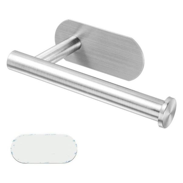 

stainless steel toilet roll holder self stick bathroom paper towel tissue holder bathroom kitchen wall mounted roll paper stand