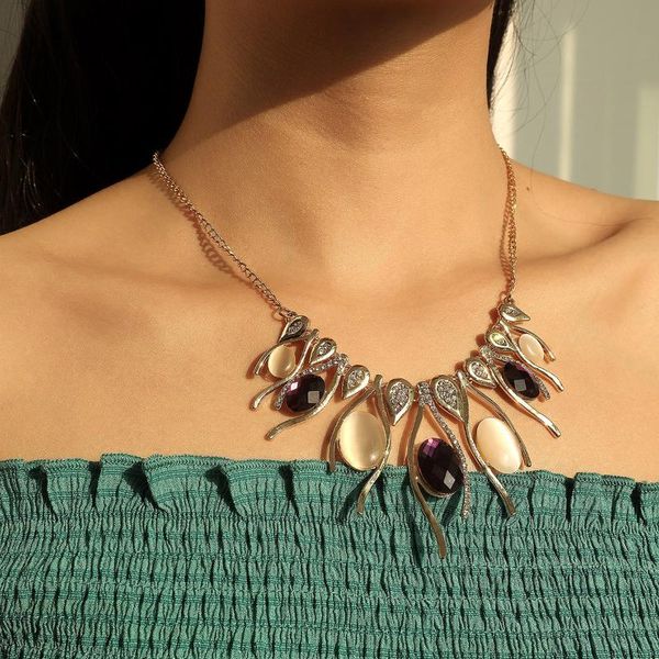 

chokers arrival resin fashion colorful cute charm gem flower choker necklaces & pendants jewelry woman gift summer style, Golden;silver