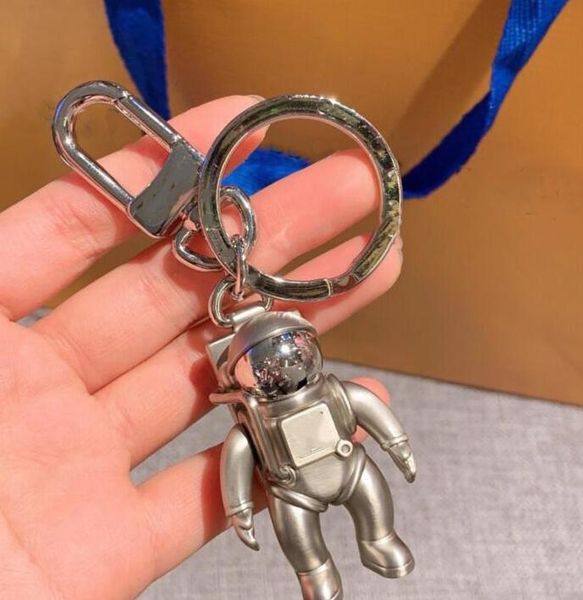 

stereo 3d astronaut space robot letter fashion silver metal keychain car advertising waist key chain pendant accessories