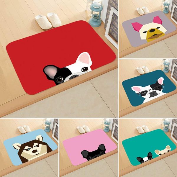 

dog washable non-slip mat fun marble door mat bathroom foot pad home decoration bathroom flannel printed doormat