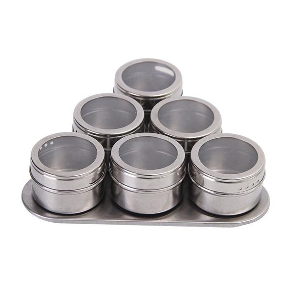 

geekhom magnetic spice organizer jar set stainless steel spice tins spice storage container pepper seasoning sprays tools wmtuat comb2010