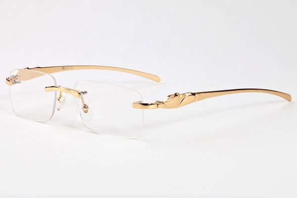 

Men Women Designer Sunglasses Fashion Rimless Square Sun glasses UV Protection Lens Coating grey brown Lens Frameless Color Plated Frame With Case