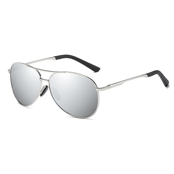 

offray pilot men polarized sunglasses fashion style retro 7 colors polaroid material lens uv400 protection eyewear, White;black