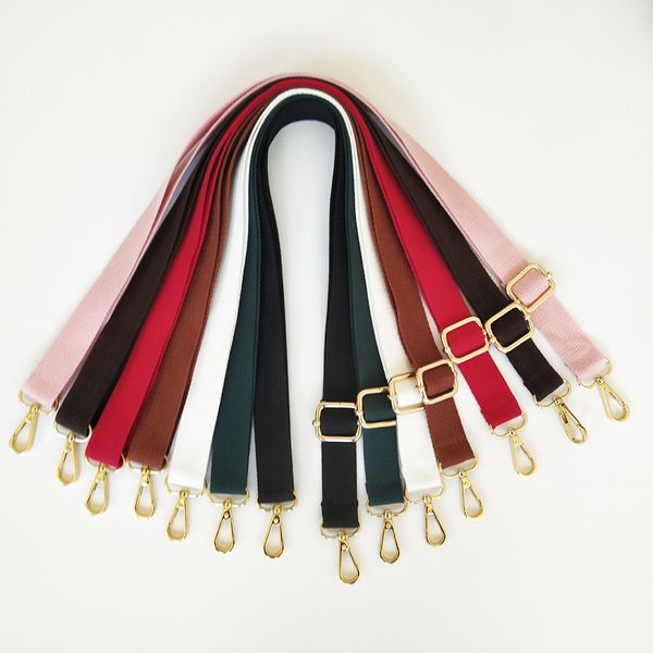 

fashion diy bag strap women shoulder hanger colored belt bag strap accessories adjustable rainbow handbag straps 125*2.5cm, Black