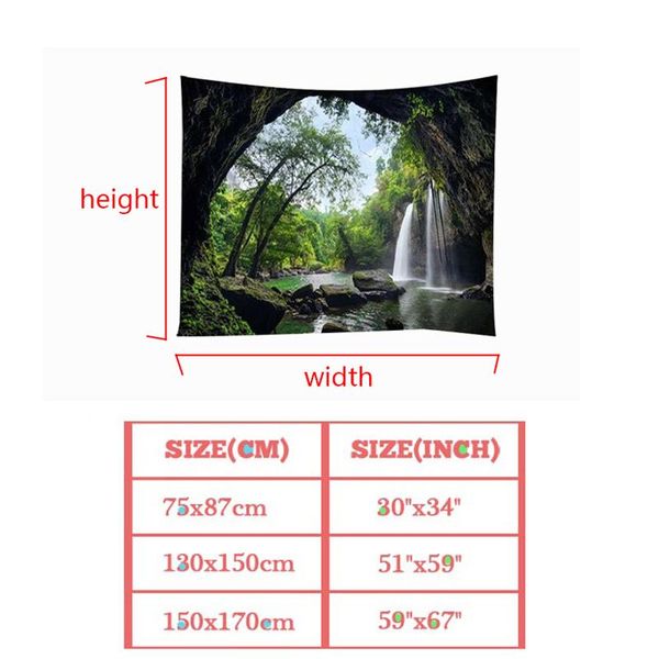 

настенные висит гобелены 3d печатание стена гобелен полиэстер ткань водопад горных пейзажей напечатанный арт спальня стены декор wmtzbu