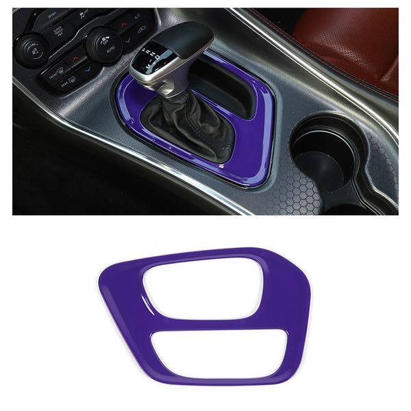 Copertura del rivestimento del pannello della scatola del cambio viola per Dodge Challenger 2015 UP Car Styling Accessori interni per auto