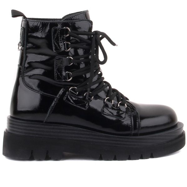

black open leather women's boots 0hbu