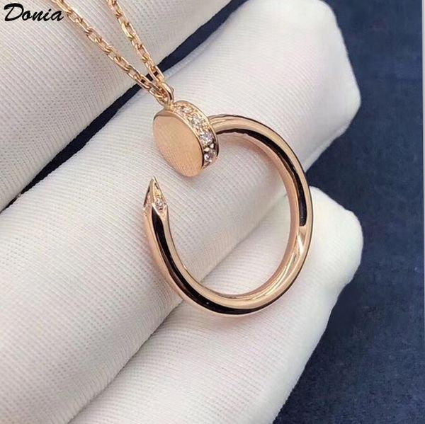 

donia jewelry european and american fashion three color plating 925 silver necklace fashion accessories luxury birthday gift necklace