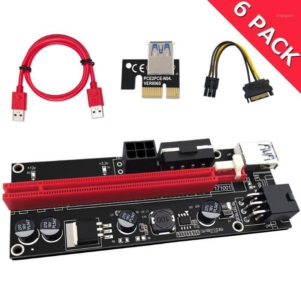 

6 pcs double yi 60cm ver009s pci-e riser card pcie 1x to 16x usb 3.0 data cable mining1