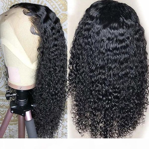 

long curly bob lace front human hair wigs remy brazilian for women pre pluck natural color bleached knots, Black;brown