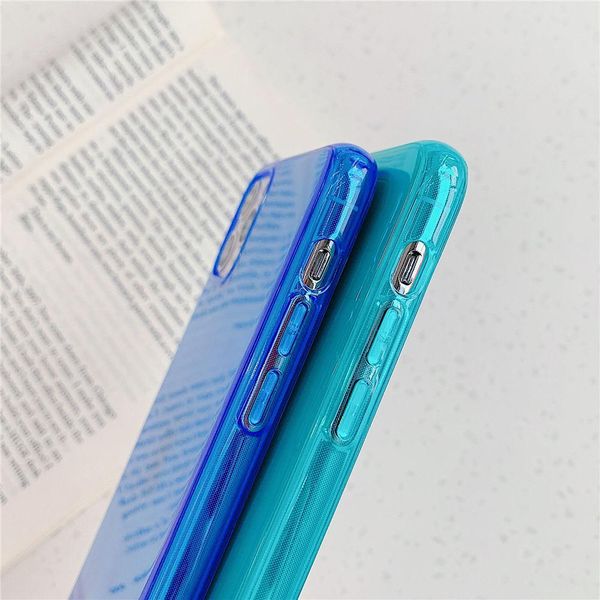 

флуоресцентные сплошной цвет прозрачный телефон дела для iphone 11 pro max хг x xs max 7 8 plus неон чехол мягкий силиконовый bbykzg bwkf