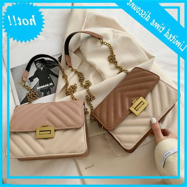 

autumn and winter women's 2020 new fashion chain one shoulder messenger net red versatile small square bag