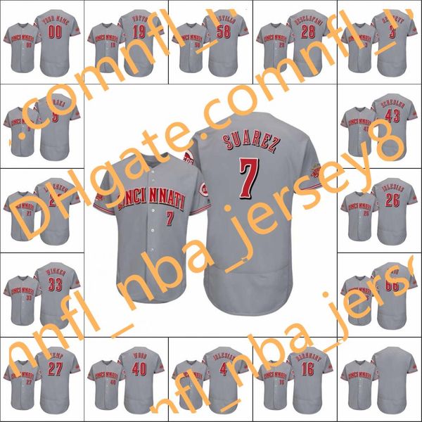 

cincinnati reds men #7 eugenio suarez 66 yasiel puig 4 jose iglesias 27 matt kemp women youth 150th anniversary custom jersey, Blue;black