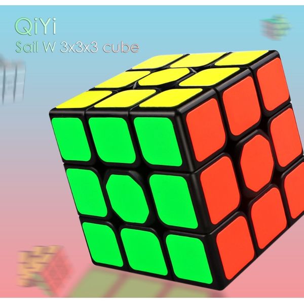 

qiyi sail w 3x3x3 speed ​​magic cube black professional 3x3 cube puzzle развивающие игрушки для детей подарок 3x3 sqcusk homees2007, Black;red