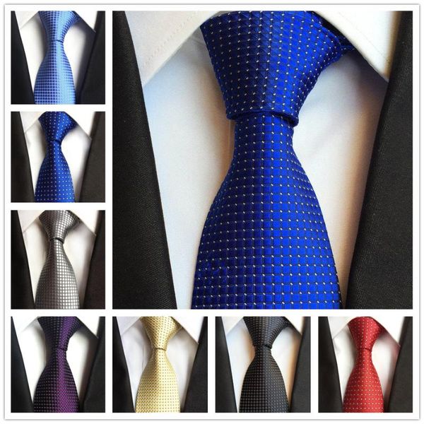 

bow ties 8cm men formal necktie geometric checkers grids woven, Black;gray