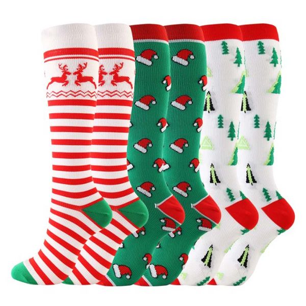 

women slipper socks santa deer thick fleece lining knit animal anti-slip christmas stockings warm cozy fuzzy home socks, Black;white