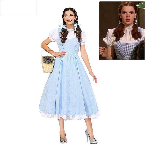 

anime costumes movie the wizard of oz dorothy costume for girl and women dorothy cosplay fancy dress halloween princess costumes party dress, Black
