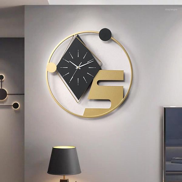 

nodic big wall clock modern design home decor metal brand merchanism watch for living room decoration 3d hanging art sticker1