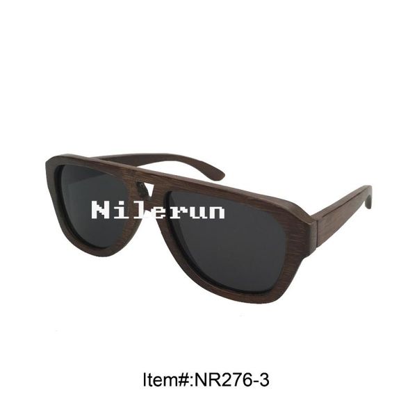 

style bamboo frame men's black polarized cool lens pilot brown dark sunglasses jutqo, White;black