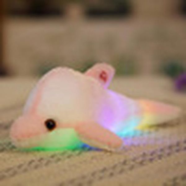 

1pc 32cm stuffed plush dolphin luminous plush toys lighting stuffed doll baby sleeping toy kawaii toy for kid christmas gift bbyqdr