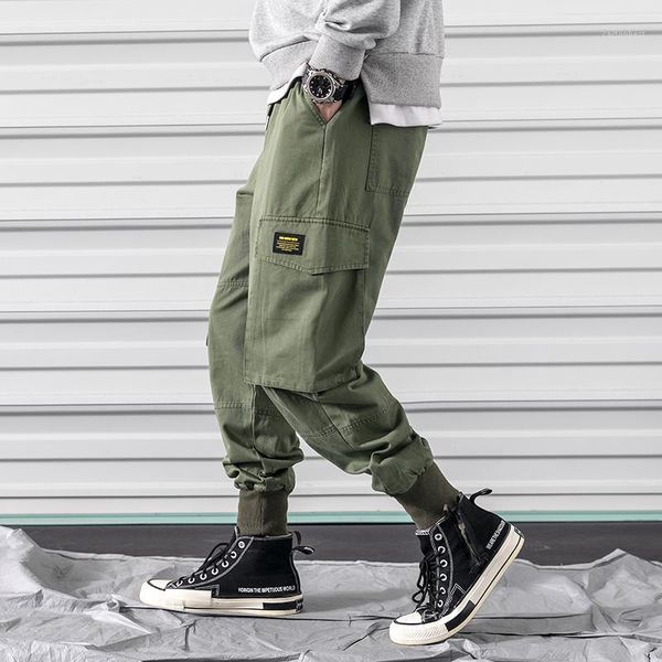 

men's pants m-3xl 2021 spring track men sweatpants mens joggers cargo camo tactical harem pantalon chandal hombre1, Black