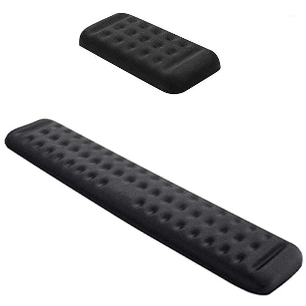 

2pcs keyboard wrist rest pad padded memory foam hand rest support for office black - 5.12 inch & 14.2 inch1