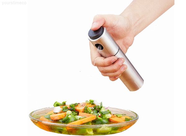 

mist 1pcs olive stainless steel pump fine spray bottle oil sprayer pot cooking tool