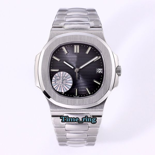 

pf version 5711/1a-011 black dial silver steel case 9015 modified cal.324 automatic winding movement mens watch steel band brand watches, Slivery;brown