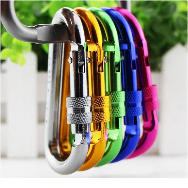 

5pcs aluminum alloy d-shaped quickdraws carabiners high-quality backpack tactical buckle camping equipment climbing accessor jllfgc