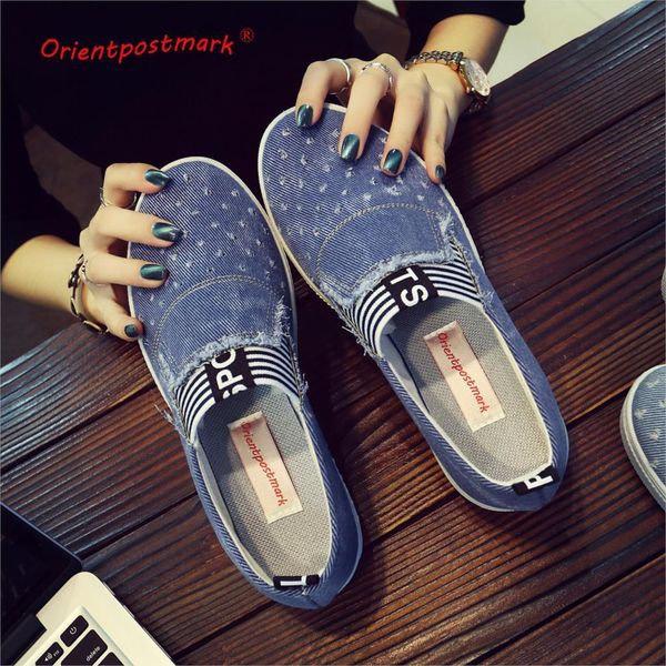

women denim shoes flats fashion casual jeans shoes girl classic soft flats soles students spring canvas shoes lady new arrival lj200820, Black