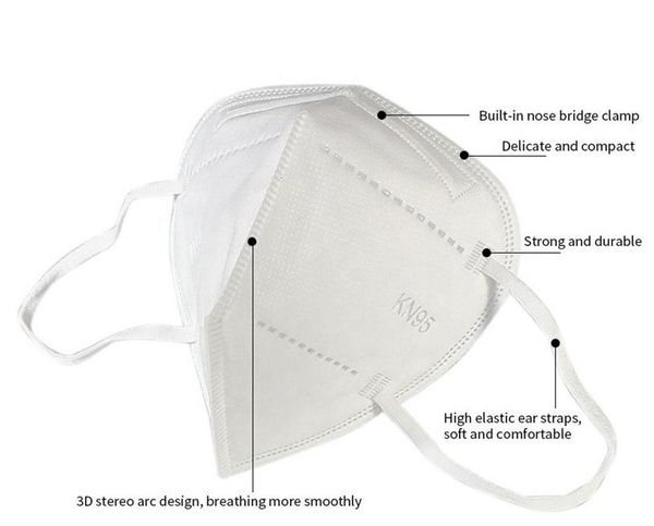 

washable dust masks reusable protective white anti pm2.5 k95 face mask with certificate dhl tyz