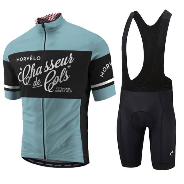 

racing sets 2021 team morvelo cycling jerseys bike wear clothes quick-dry bib gel clothing ropa ciclismo uniformes maillot sport, Black;blue