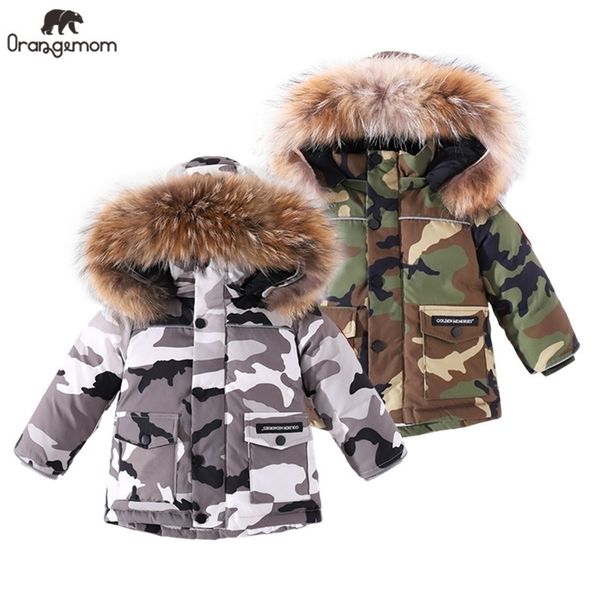 

2020 brand winter coat children's jacket for baby boy winter clothes camouflage kids clothes waterproof child thicken snow wear lj20101, Blue;gray