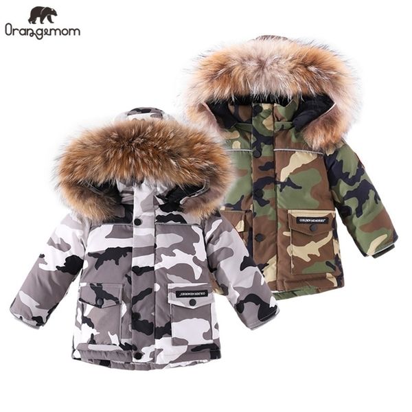 2020 Marca Casaco de Inverno Casaco Infantil para Bebê Menino Inverno Roupas Camuflagem Crianças Roupas à Prova D 'Água Photo Thicken Snow Wear LJ201017