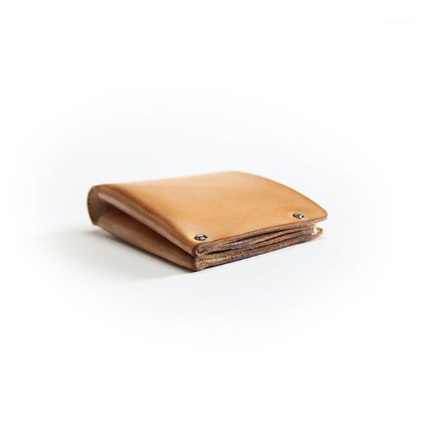 

pencil bags italian vegetable tanned cow leather wallet. primary leather. simple design, easy to carry, can put not1