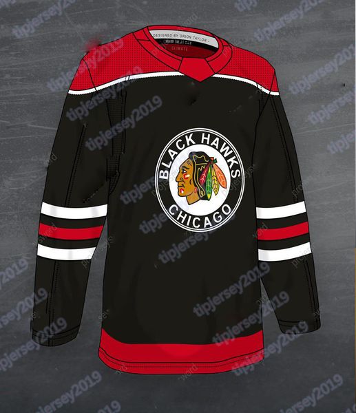 

2020-21 concept chicago blackhawks patrick kane lehner jonathan toews 65 shaw 77 kirby dach duncan keith gustafsson debrincat hockey jersey, Black